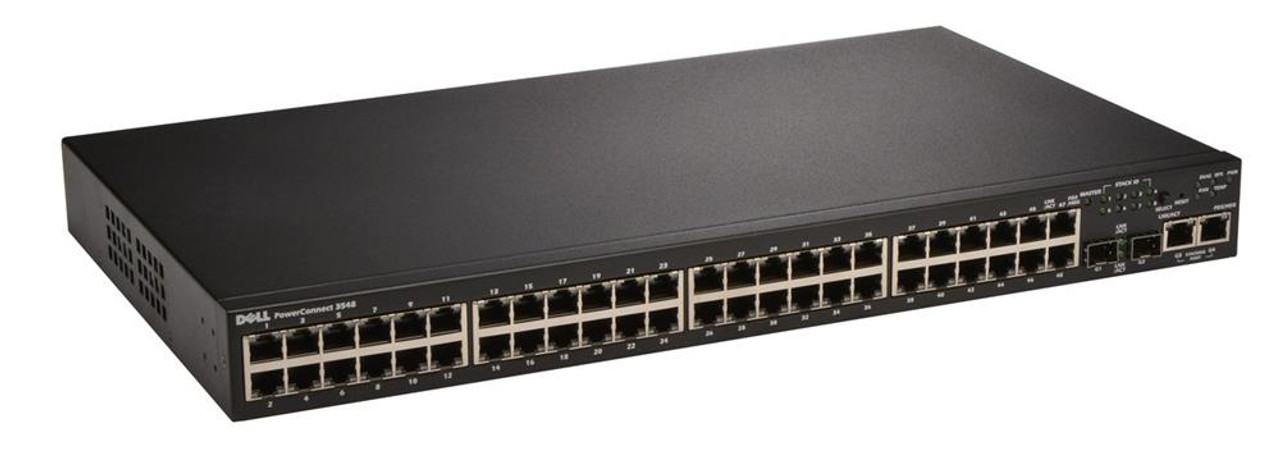 0M725K Dell PowerConnect 3548 48-Ports 10/100 Base-T PoE Managed Switch (Refurbished)