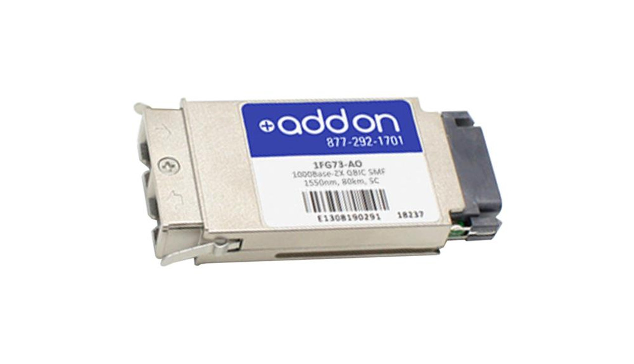 1FG73AO AddOn 1Gbps 1000Base-ZX Single-mode Fiber 80km 1550nm SC Connector GBIC Transceiver Module for RuggedCom Compatible