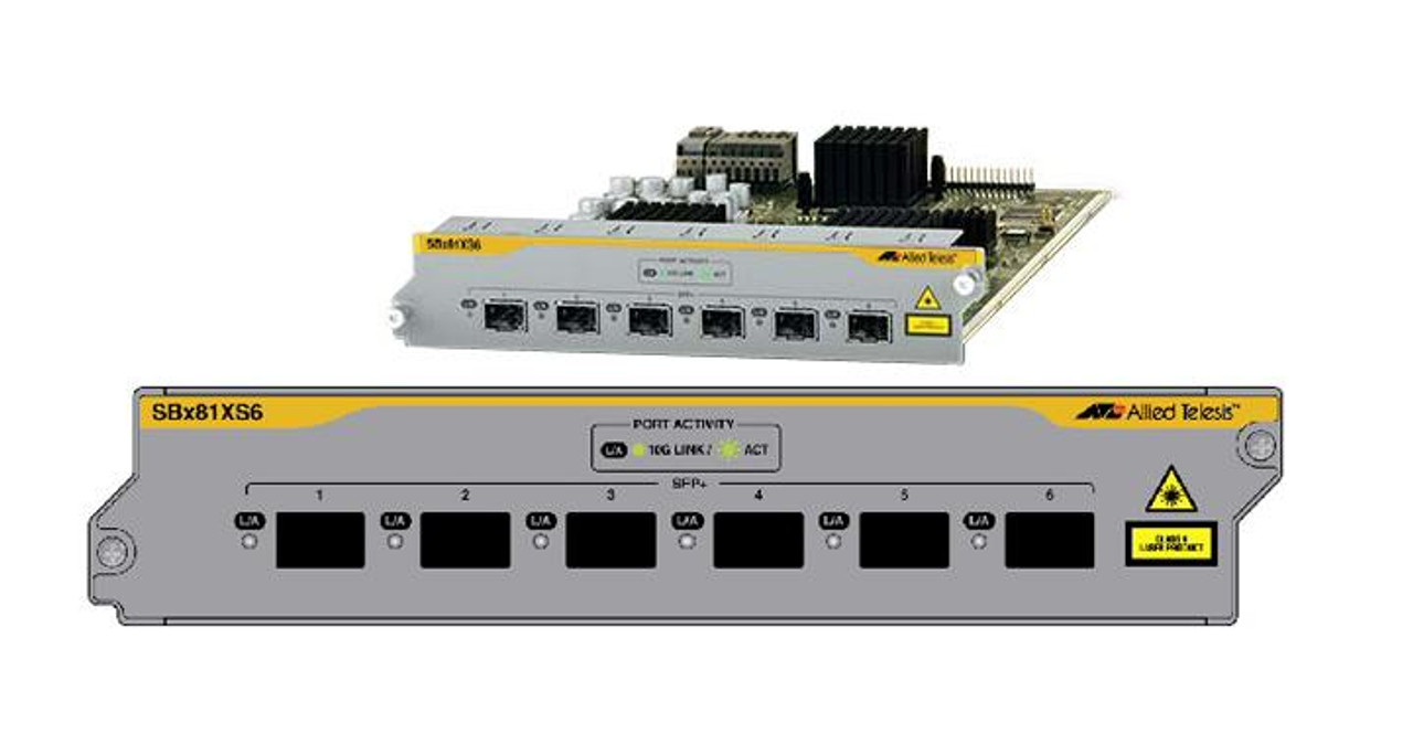 AT-SBx81XS6 Allied Telesis Switchblade 6-port SFP 10Gbps Ethernet Line Card
