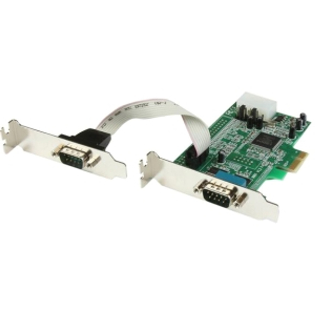 PEX2S553LP StarTech 2-Port DB-9 RS-232 Serial Low Profile Native PCI Express Adapter Card