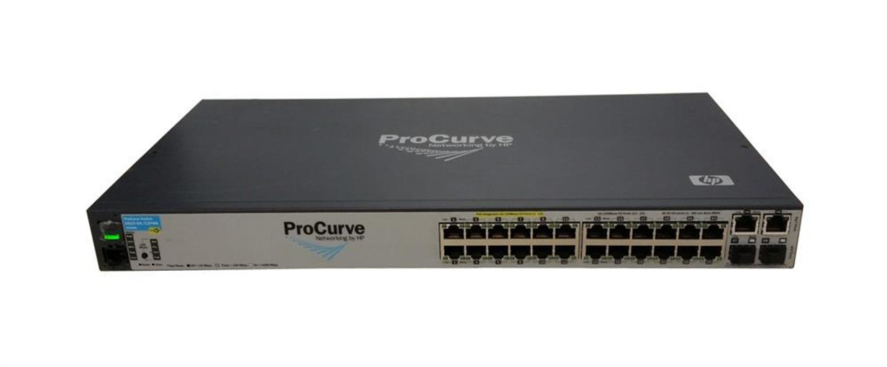 J9086A-ABB HP ProCurve 2610-24PWR 24-Ports 10/100Base-TX RJ-45 PoE Auto-sensing Manageable Layer3 Rack-mountable 1U Ethernet Switch with 2x SFP (mini-GBIC)