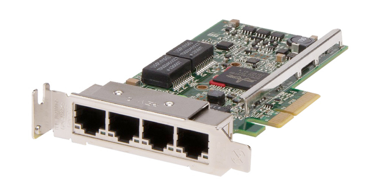 W0N4T Dell Quad-Ports RJ-45 1Gbps 10Base-T/100Base-TX/1000Base-T Gigabit Ethernet PCI Express 2.0 x4 Network Interface Card