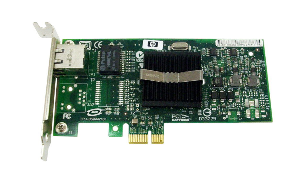 434905B21R HP Single-Port RJ-45 1Gbps 1000Base-T Gigabit Ethernet PCI Express x1 Server Network Adapter
