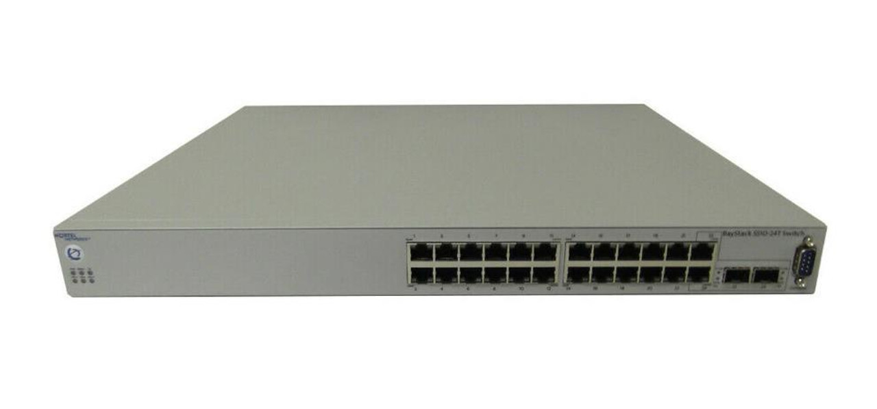 RMAL2012E53-E5 Nortel 470-24T-PWR Stackable Ethernet Switch 2 x GBIC Uplink 24 x 10/100Base-TX LAN (Refurbished)