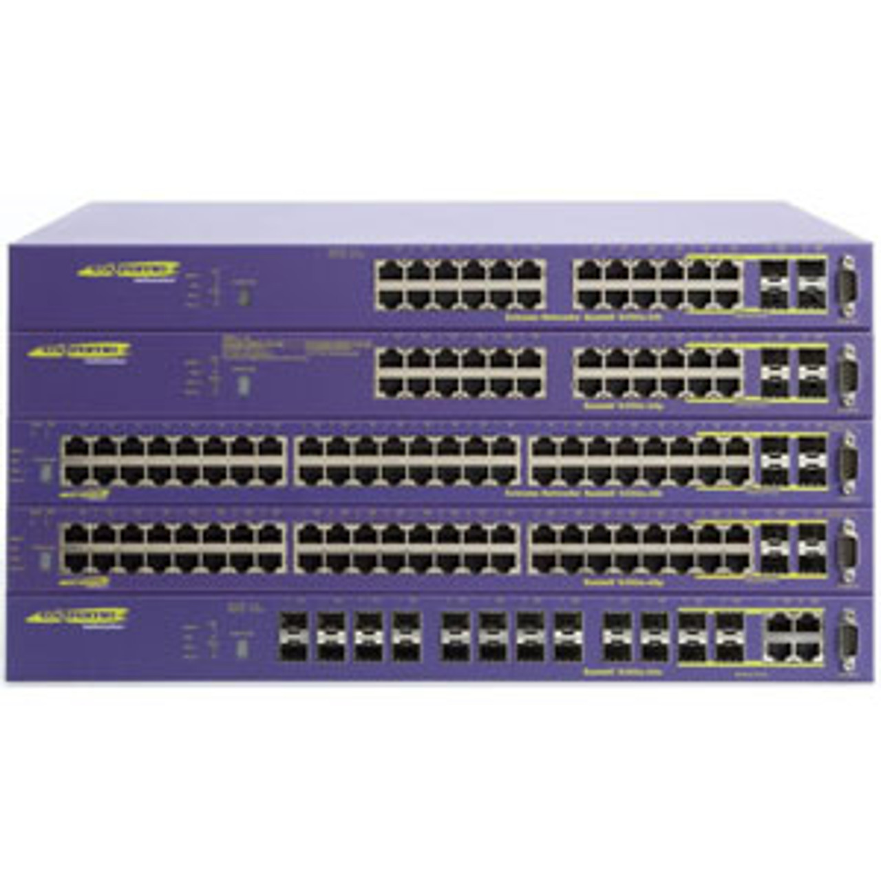 16142T Extreme Networks Summit X450e-24p Layer 3 Switch TAA Compliant 1 x Expansion Slot 4 x SFP (mini-GBIC) 24 x 10/100/1000Base-T (Refurbished)