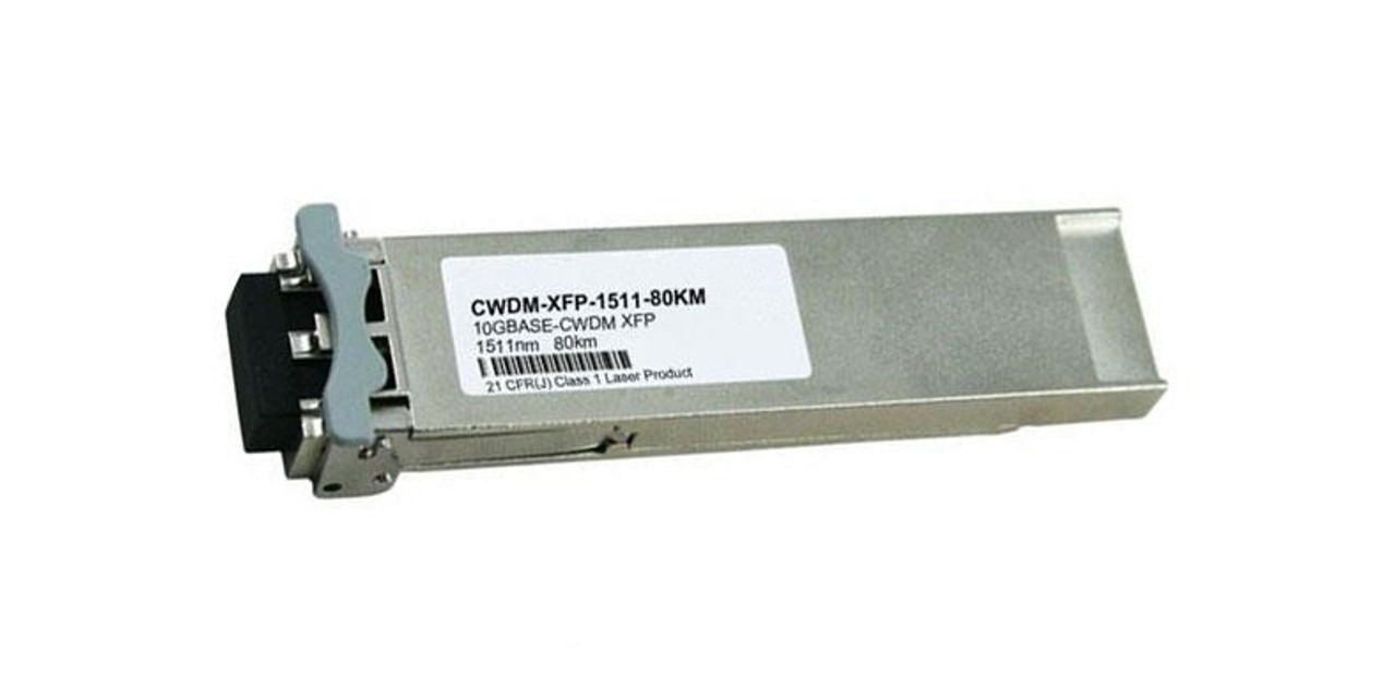 CWDM-XFP-1511-80KM Cisco 10Gbps 10GBase-CWDM Single-Mode Fiber 80km 1511nm Duplex LC Connector XFP Transceiver Module (Refurbished)