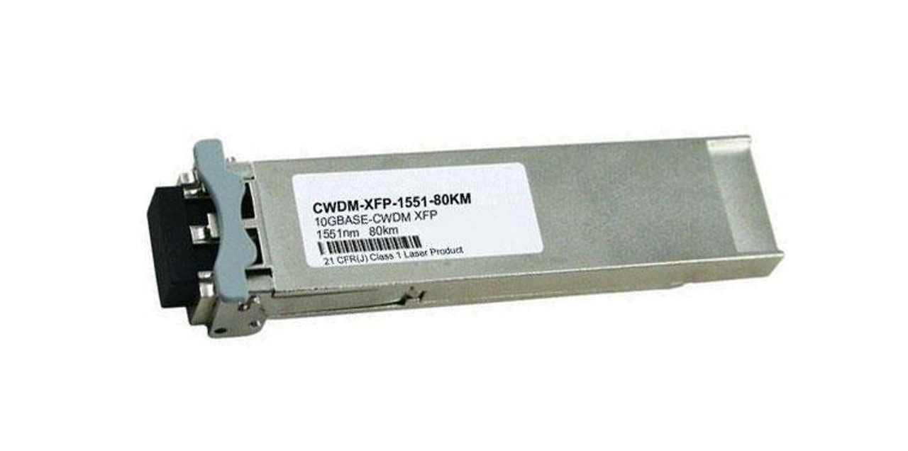 CWDM-XFP-1551-80KM Cisco 10Gbps 10GBase-CWDM Single-mode Fiber 80km 1551nm Duplex LC Connector XFP Transceiver Module (Refurbished)