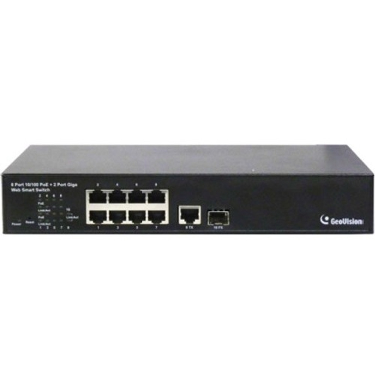 84-POE0801-001U GeoVision 1810 Model GV-POE0801 8-Ports Poe Switch 130w 802.3a (Refurbished)