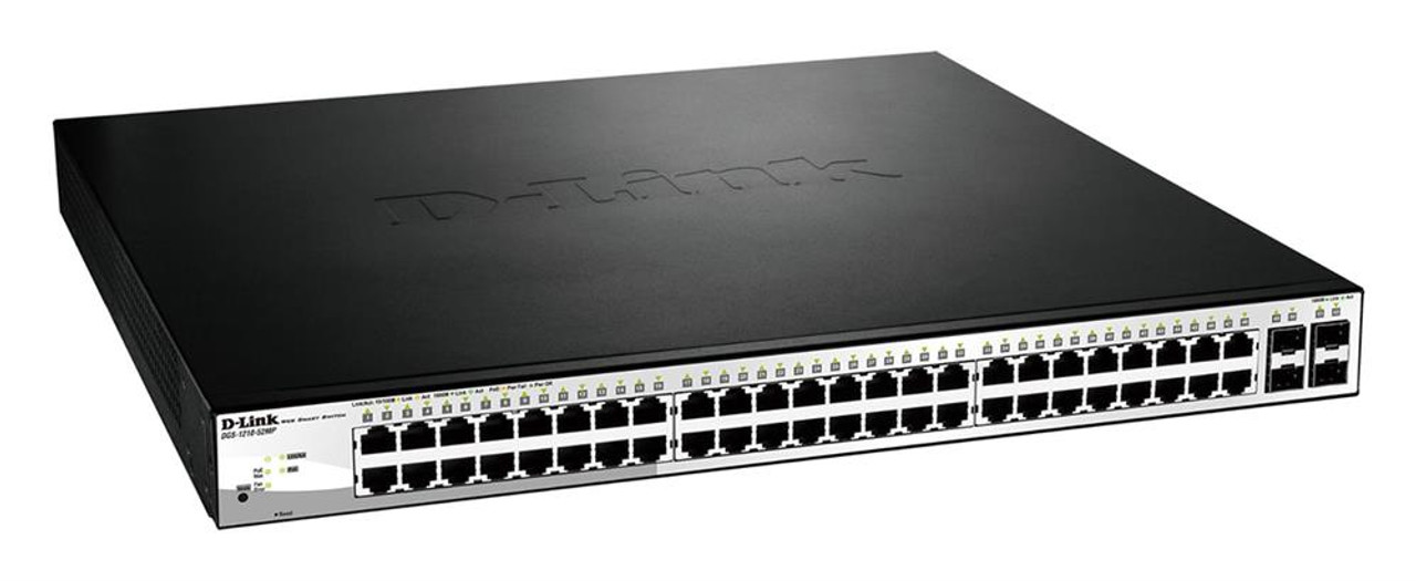 DGS121052MP D-Link Dgs-1210-52mp 48port Web Smart Gigabit Poe Switch With 4 Sfp Slots (Refurbished)