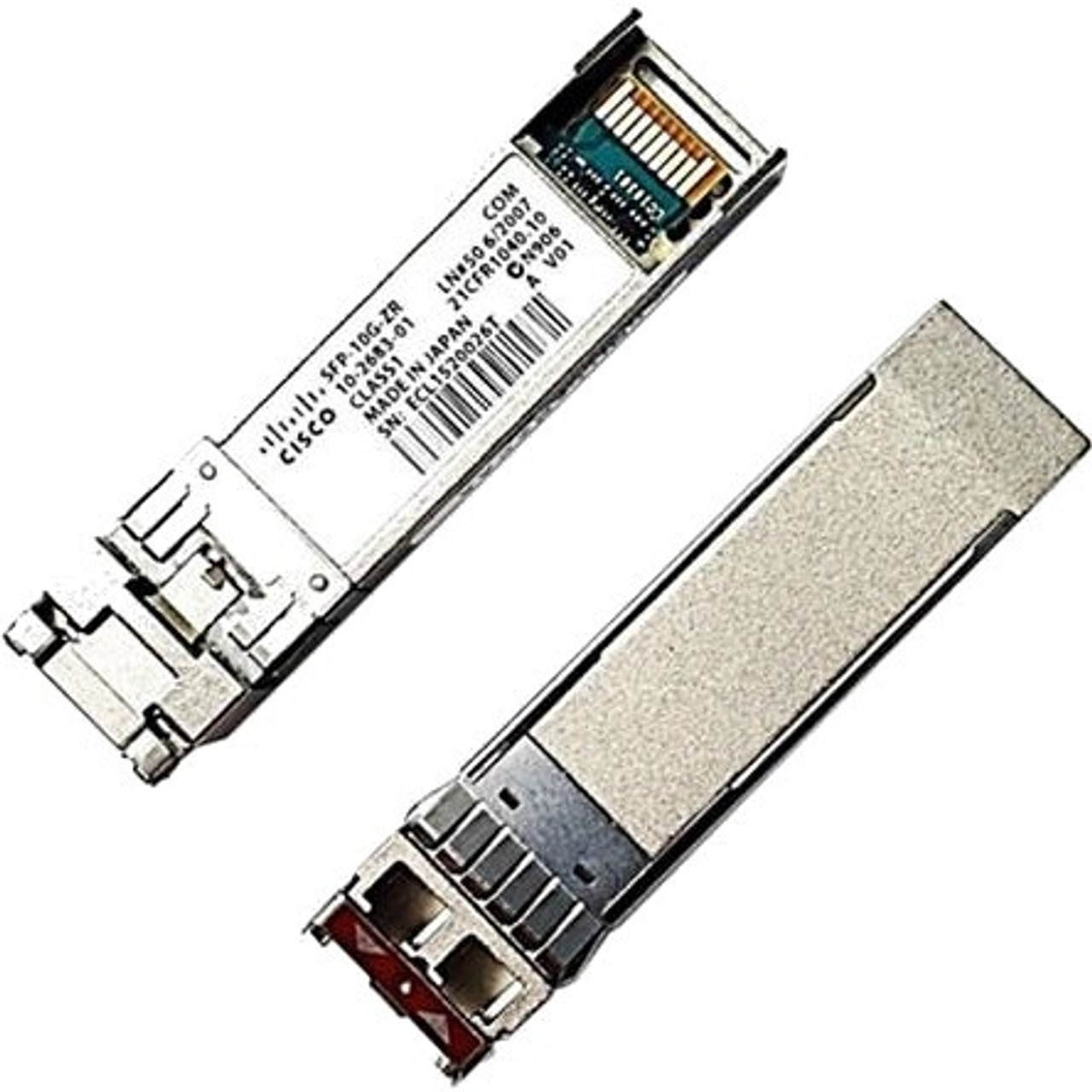 SFP-10G-ZR-S Cisco 10Gbps 10GBase-ZR Single-mode Fiber 80km 1550nm Duplex LC Connector SFP+ Transceiver Module (Refurbished)
