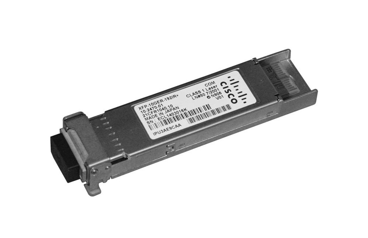 XFP-10GER-192IR+ Cisco 10Gbps OC-192/STM-64 IR-2 10GBase-ER/EW Single-Mode Fiber 40km 1550nm Duplex LC Connector XFP Transceiver Module (Refurbished)