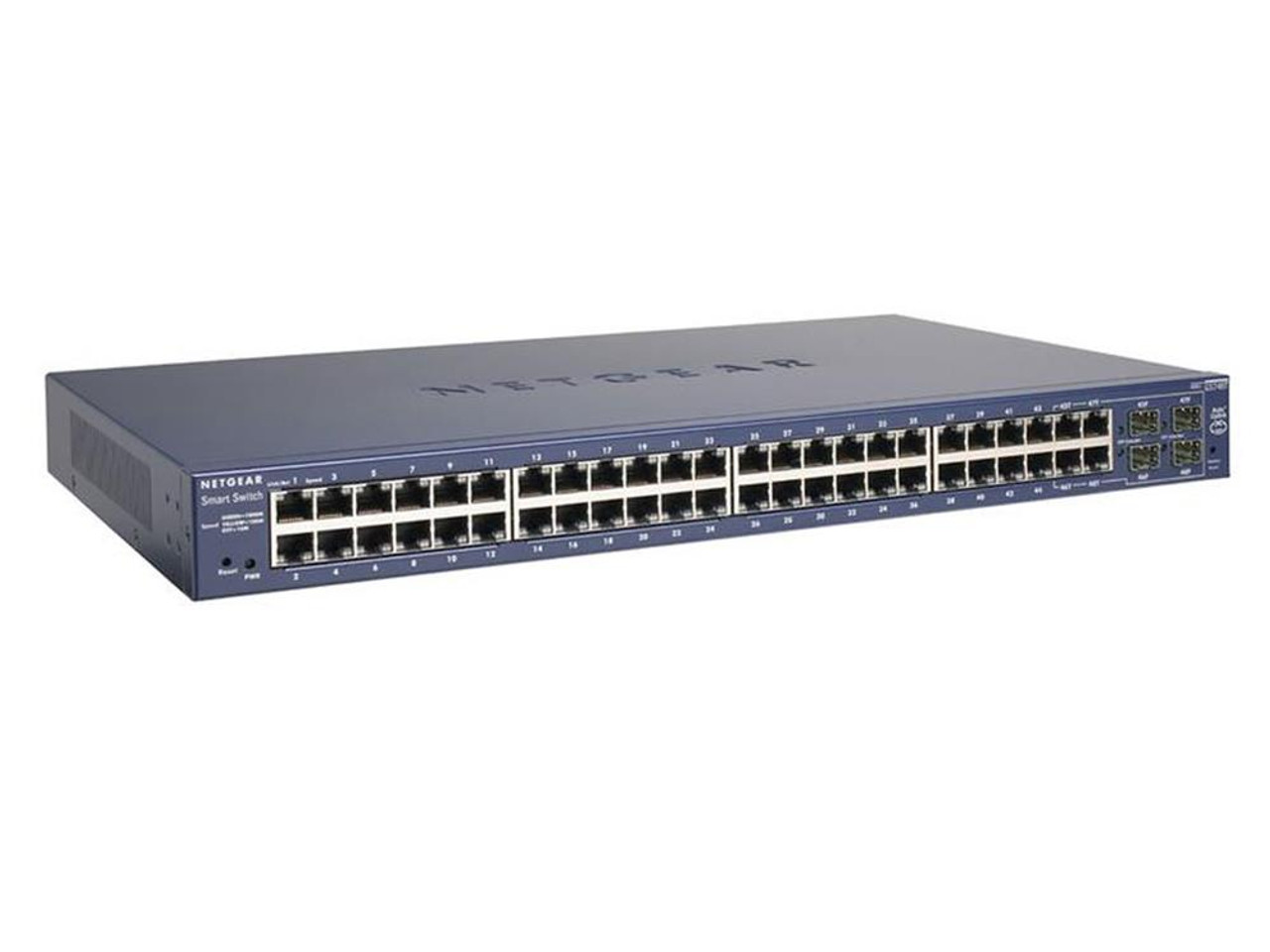 0711643 NetGear ProSafe 48-Ports 10/100/1000Mbps Gigabit Ethernet Smart Stackable PoE Switch with 4 x SFP Ports (Refurbished)