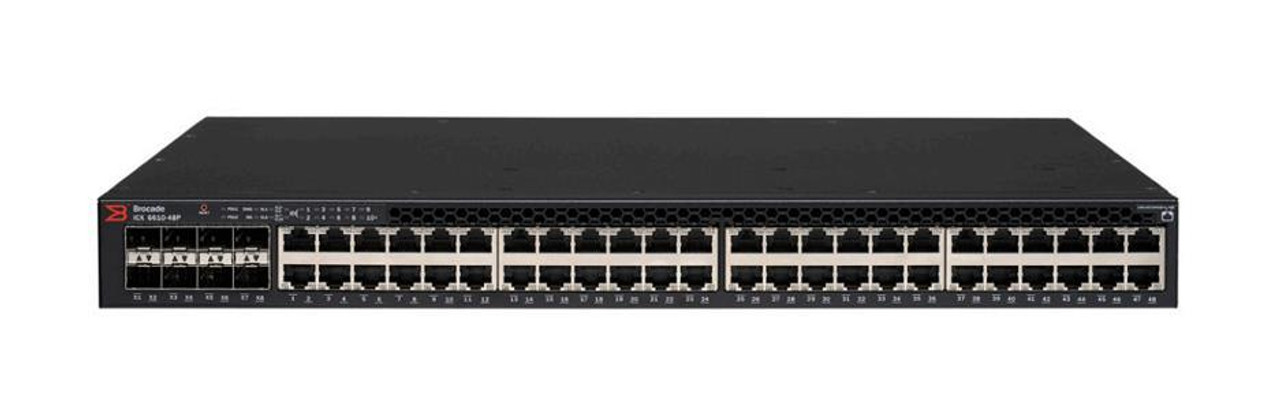 ICX6610-48-I Brocade 48-Ports 1G RJ45 plus 8 x 1G SFPP Uplink Port Switch (Refurbished)