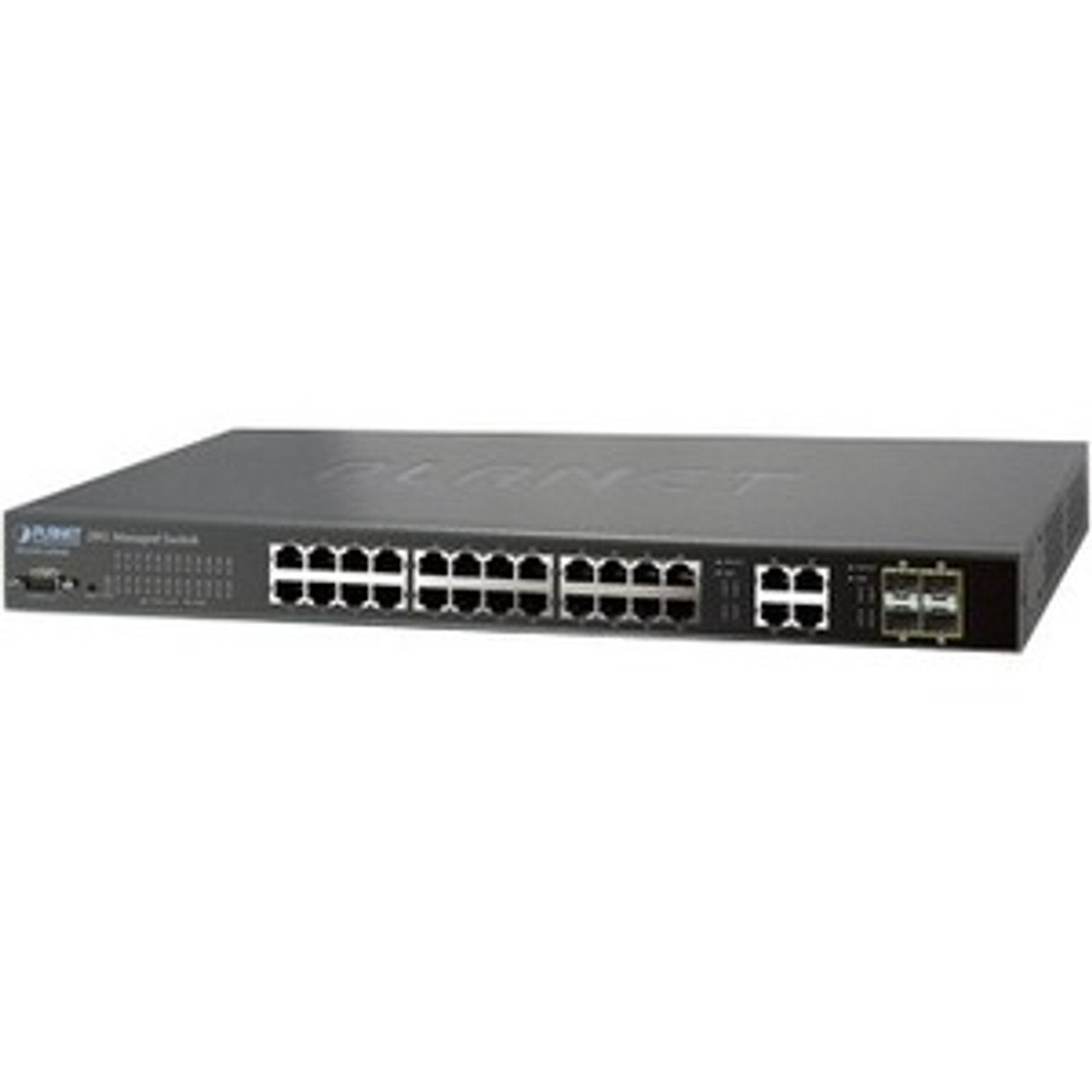 WGSW-28040 Planet Technology 28-Ports SNMP Manageable Gigabit Switch (24 + 4-Port SFP) (Refurbished)