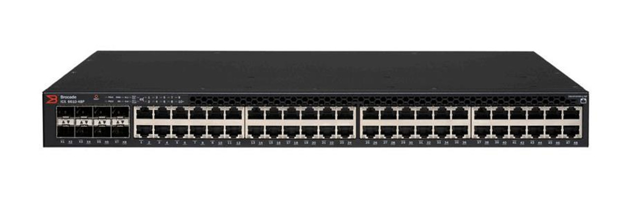 ICX6610-48-PI Brocade 48-Ports 1G RJ45 plus 8 x 1G SFPP Uplink Port Switch (Refurbished)