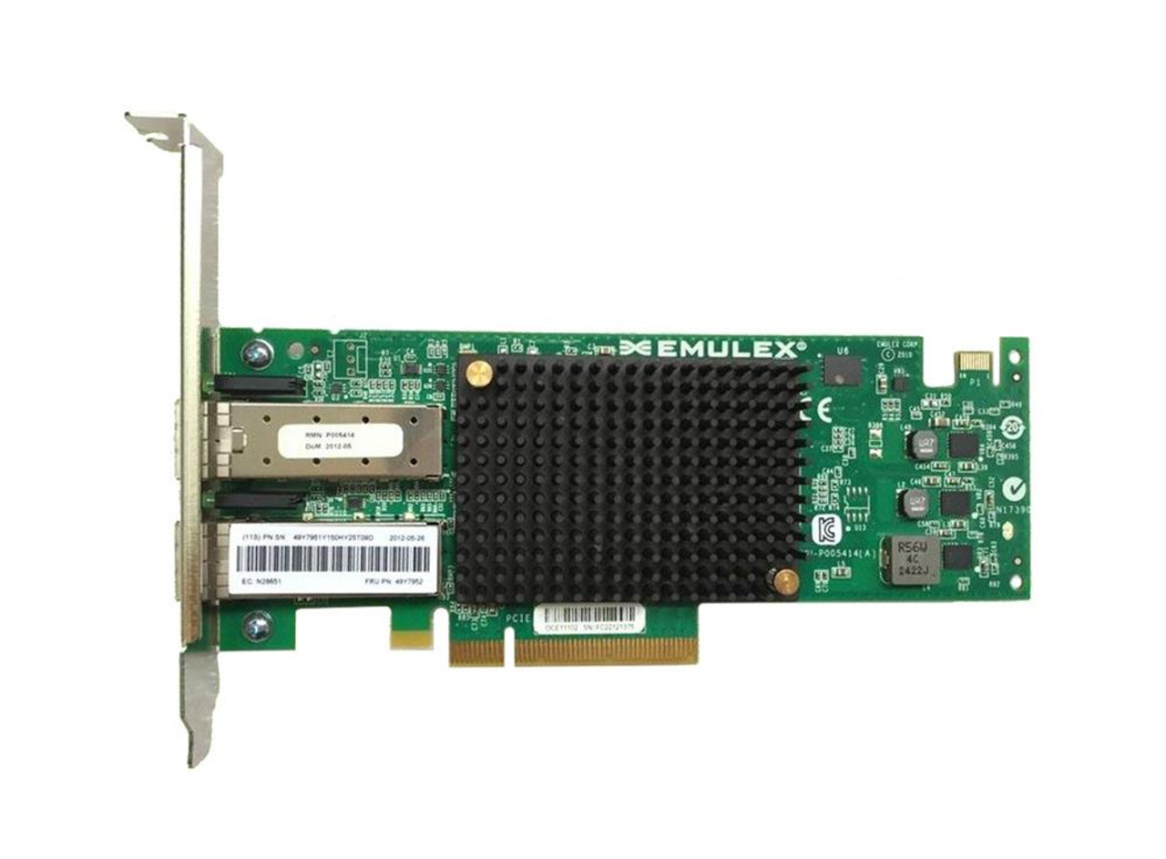 49Y7952 IBM Dual-Ports 10Gbps Gigabit Ethernet PCI Express 2.0 x8 Virtual Fabric Network Adapter II by Emulex for System x