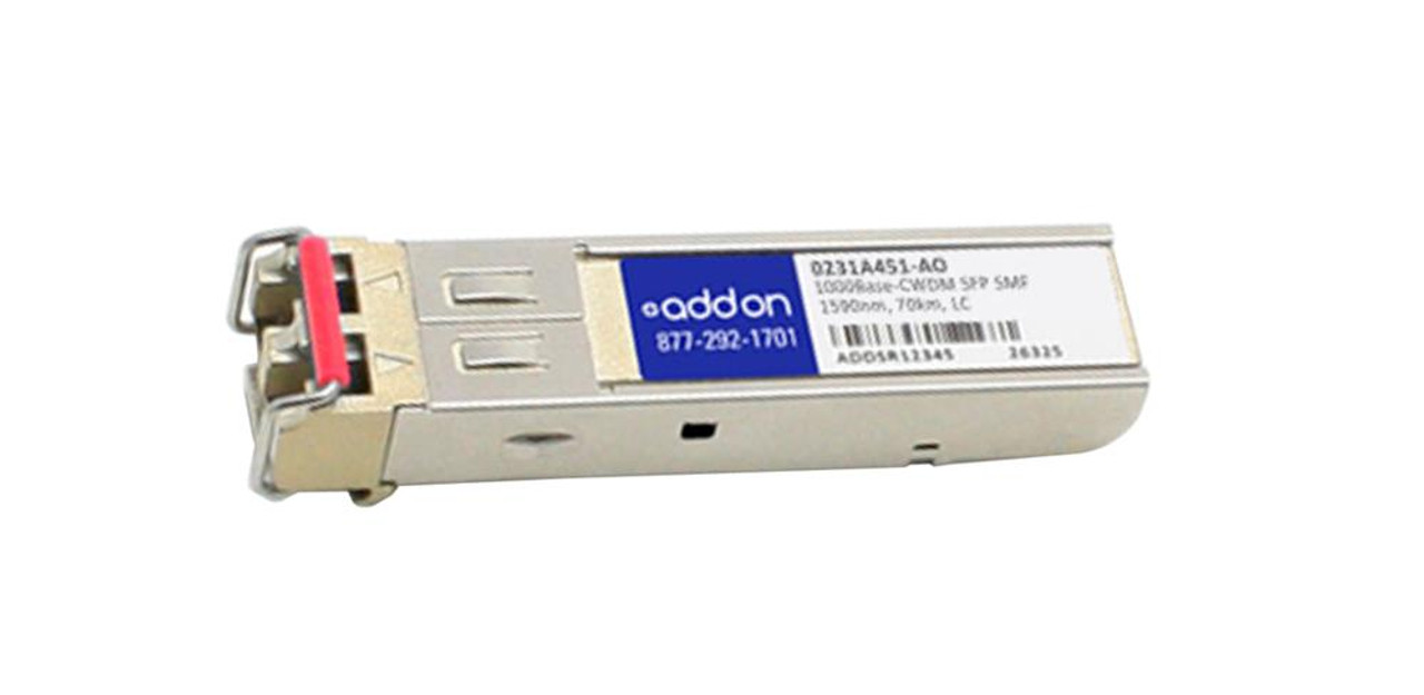 0231A452AO ADDONICS 1Gbps 1000Base-CWDM LH Single-mode Fiber 70km 1610nm Duplex LC Connector SFP Transceiver Module for H3C Compatible