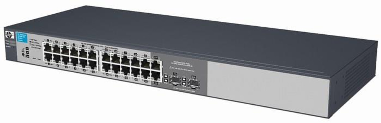J9803A#ABA HP 1810-24G v2 Switch 24 Ports Manageable 24 x RJ-45 2 x Expansion Slots 10/100/1000Base-T Rack-mountable Wall Mountable (Refurbished)