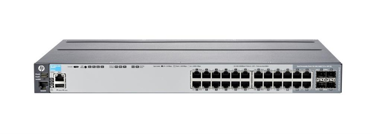 J9726A#ABB HP 2920-24G 24-Ports RJ-45 10/100/1000Base-T PoE+ Manageable Rack-Mountable with combo Gigabit SFP Switch (Refurbished)