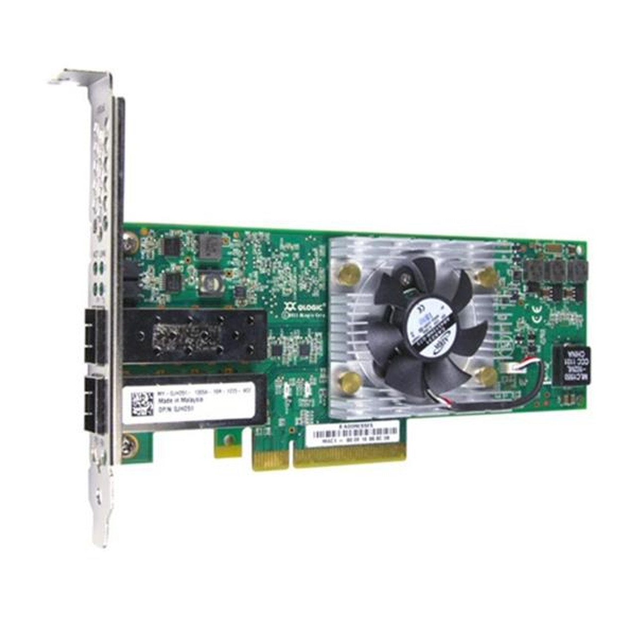 91J21 Dell QLE8262 Dual-Ports 10Gbps PCI Express 2.0 x8 Low Profile Converged Network Adapter