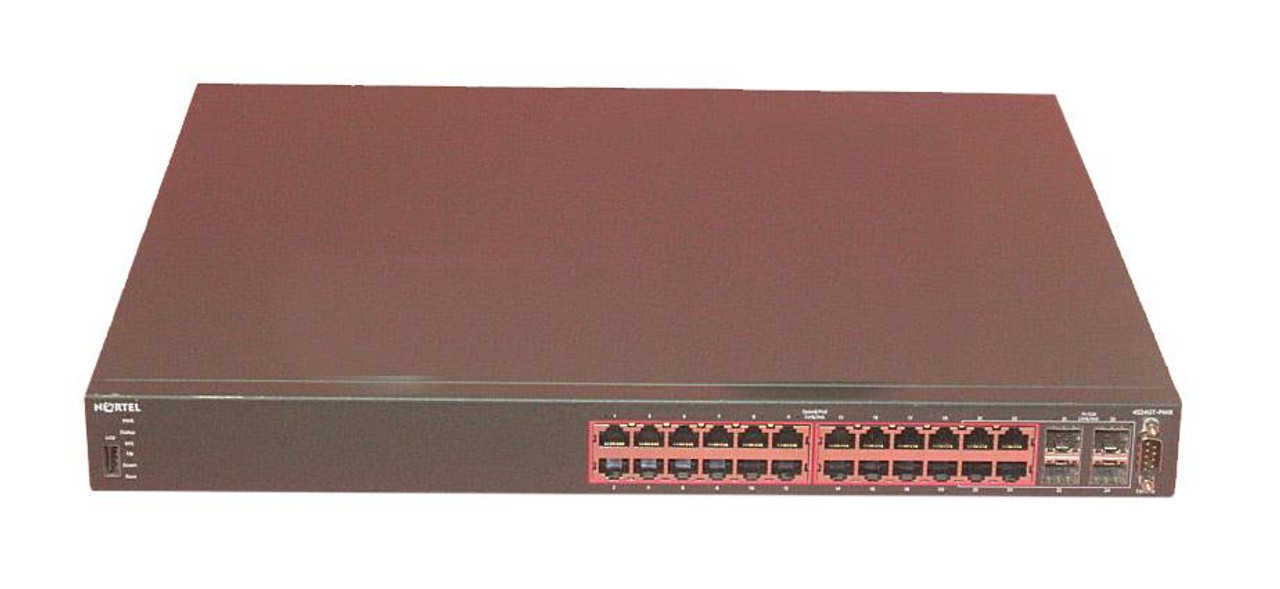 AL4500A15E6 Nortel 4524GT Gigabit Ethernet Routing External Switch with 24-Ports 10/100/1000 BaseTX Ports SFP with Power Cord (Refurbished)