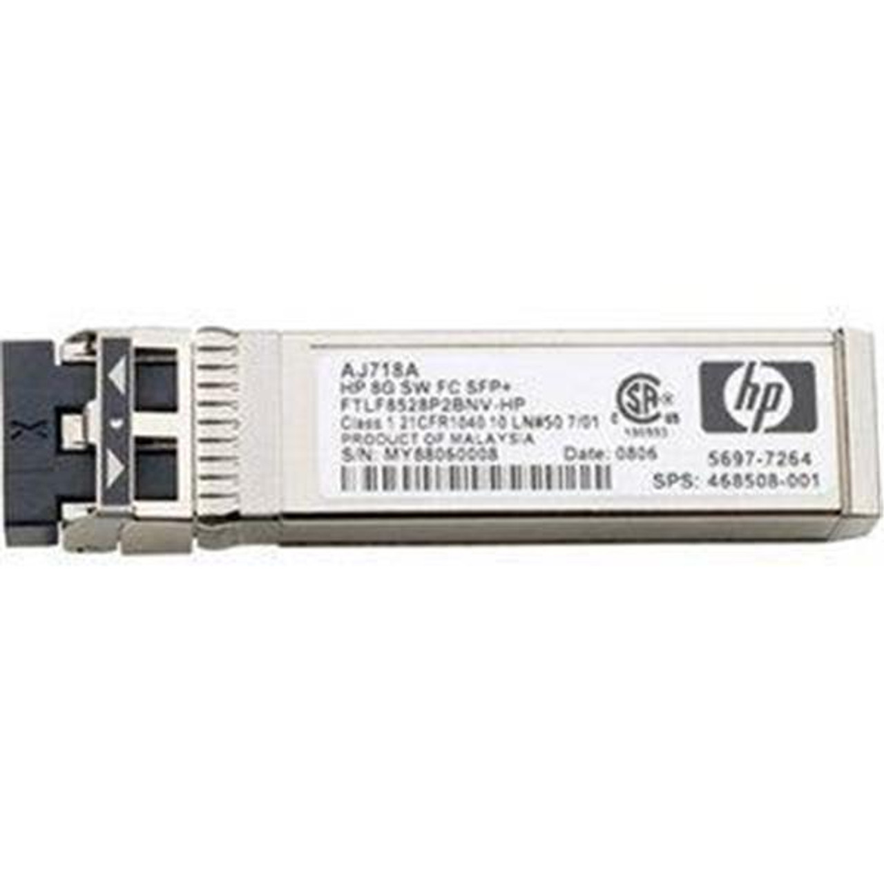 5697-7264 HP AJ718A 8Gbps Short Wave Fibre Channel Multi-mode Fiber 150m 850nm LC Connector SFP+ Transceiver Module