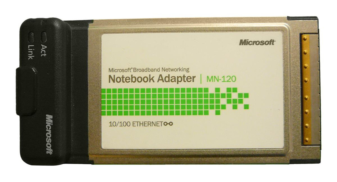 MN-120 Microsoft BroadBand Networking 10/100 Ethernet Notebook Adapter (Refurbished)