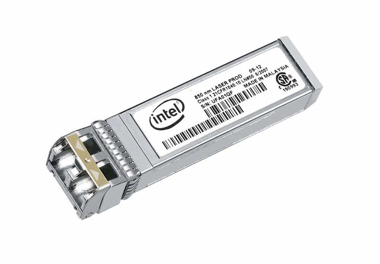 E10GSFPSRINTEL Intel 10Gbps 10GBase-SR Multi-mode Fiber 300m 850nm Duplex LC Connector SFP+ Transceiver Module