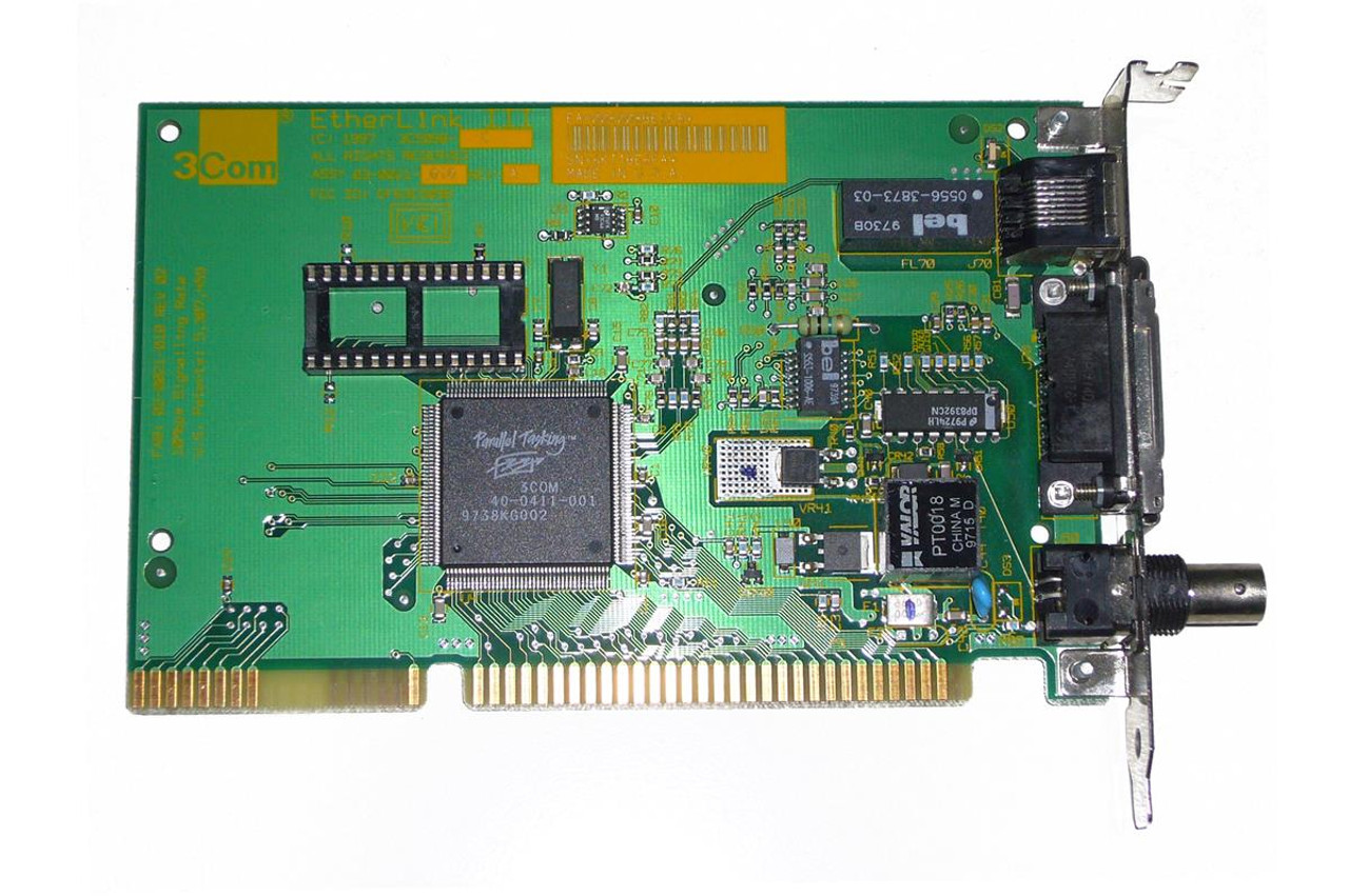 3C509B-CMB 3Com EtherLink III Single-Port RJ-45 10Mbps 10Base-2/10Mbps 10Base-T Ethernet BNC ISA Combo Network Adapter