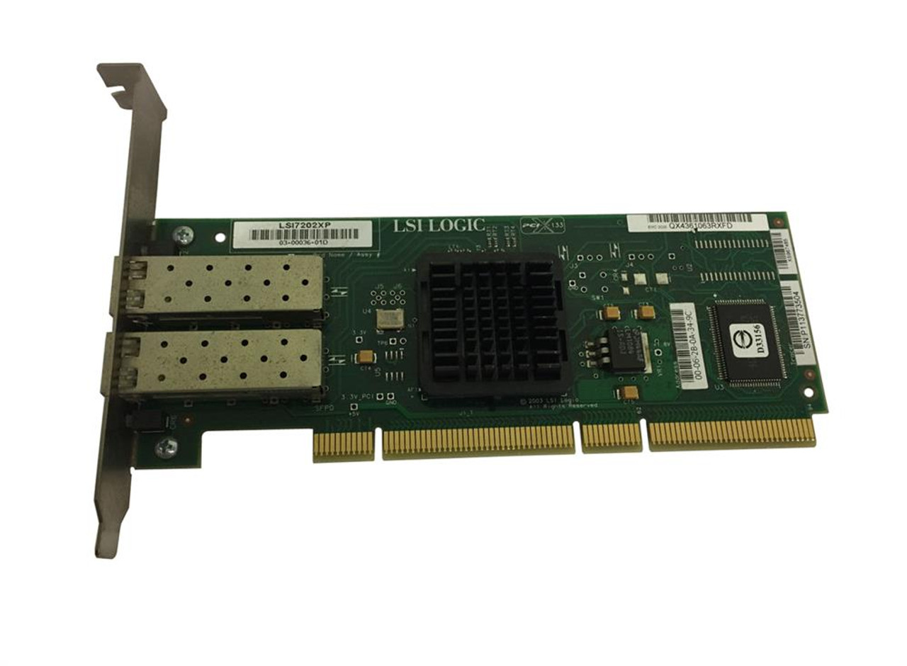 LSI7202XP-4M LSI Logic Dual-Ports 2Gbps PCI-X Fibre Channel Host Bus Adapter