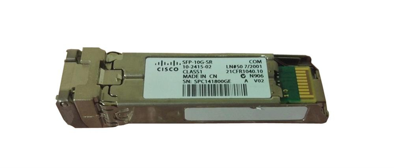 10-2415-02 Cisco 10Gbps 10GBase-SR Multi-Mode Fibre 300m 850nm LC/PC Connector SFP Transceiver Module