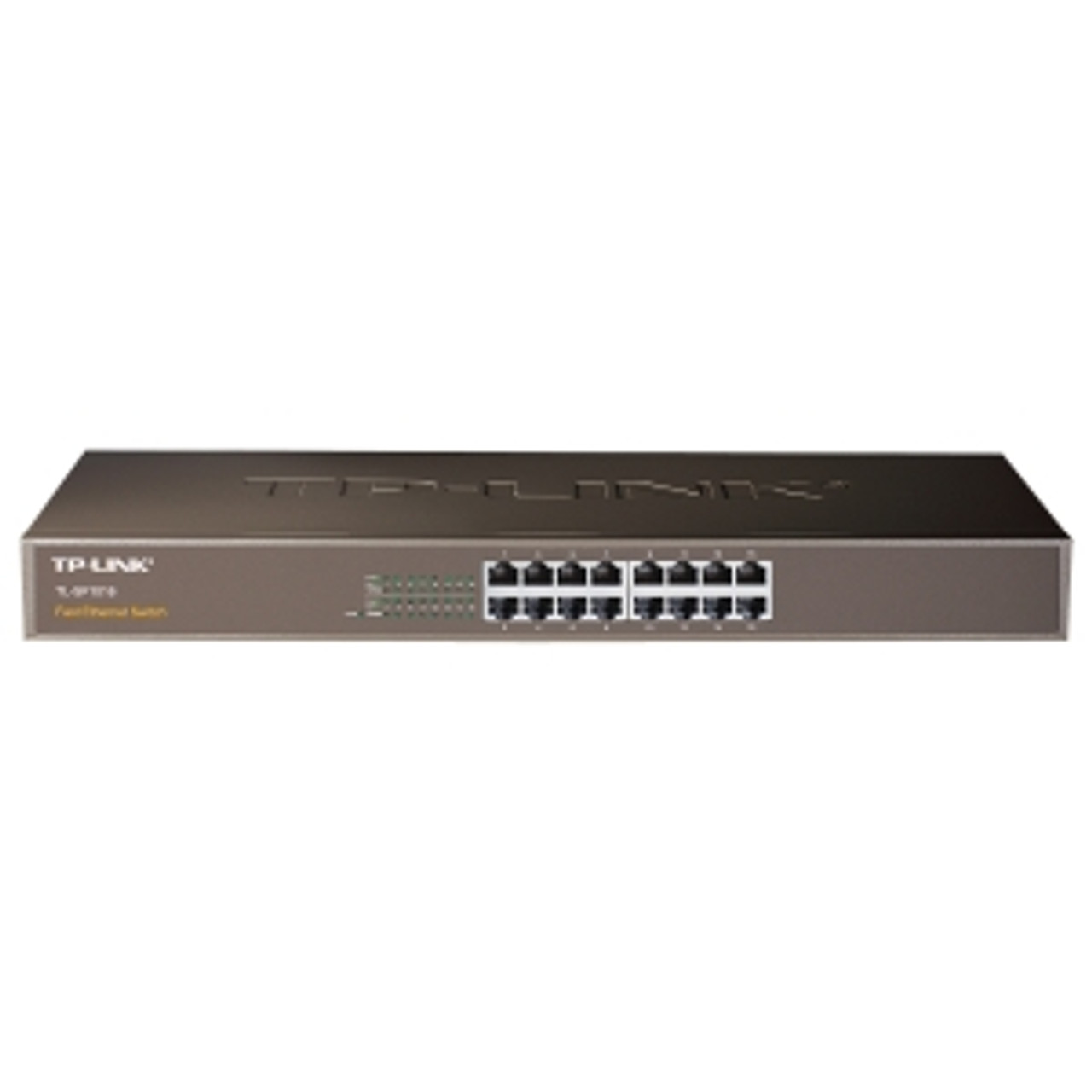 TL-SF1016 TP-LINK 16-Ports 10/100M Switch 16 10/100M RJ45 Ports 1U 19-inch rack-mountable steel case (Refurbished)