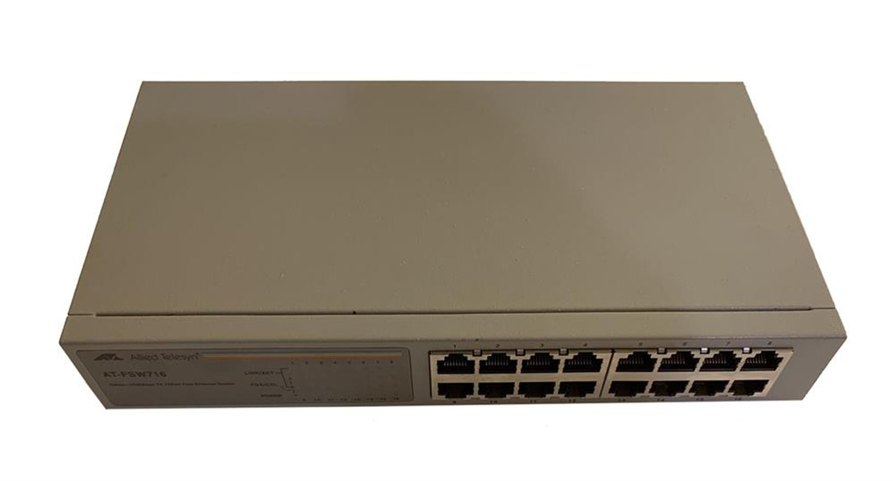 AT-FSW716 Allied Telesis 16-Ports 10/100Base-TX Unmanaged Fast Ethernet Switch (Refurbished)