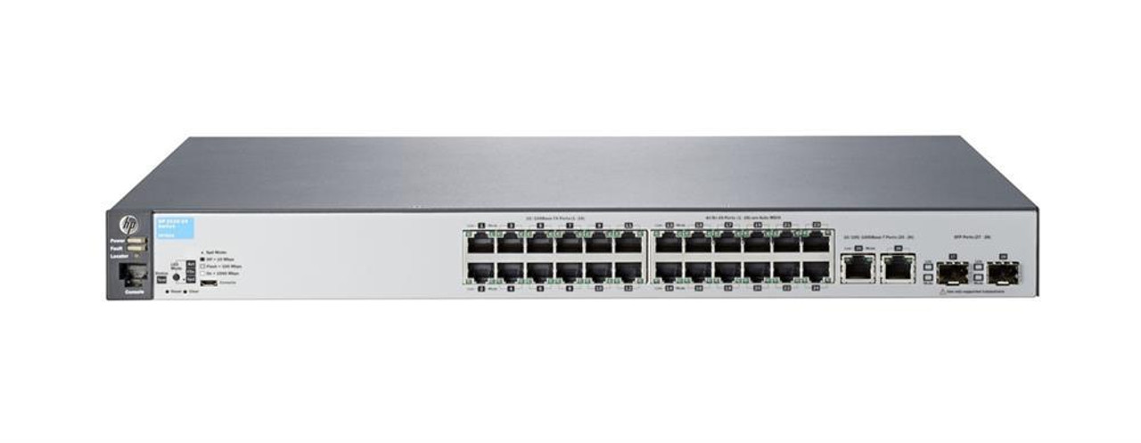 J9782A#ABA HP 2530-24 Switch 24 Ports Manageable 24 x RJ-45 2 x Expansion Slots 10/100Base-TX 10/100/1000Base-T Rack-mountable Desktop Wall Mountable