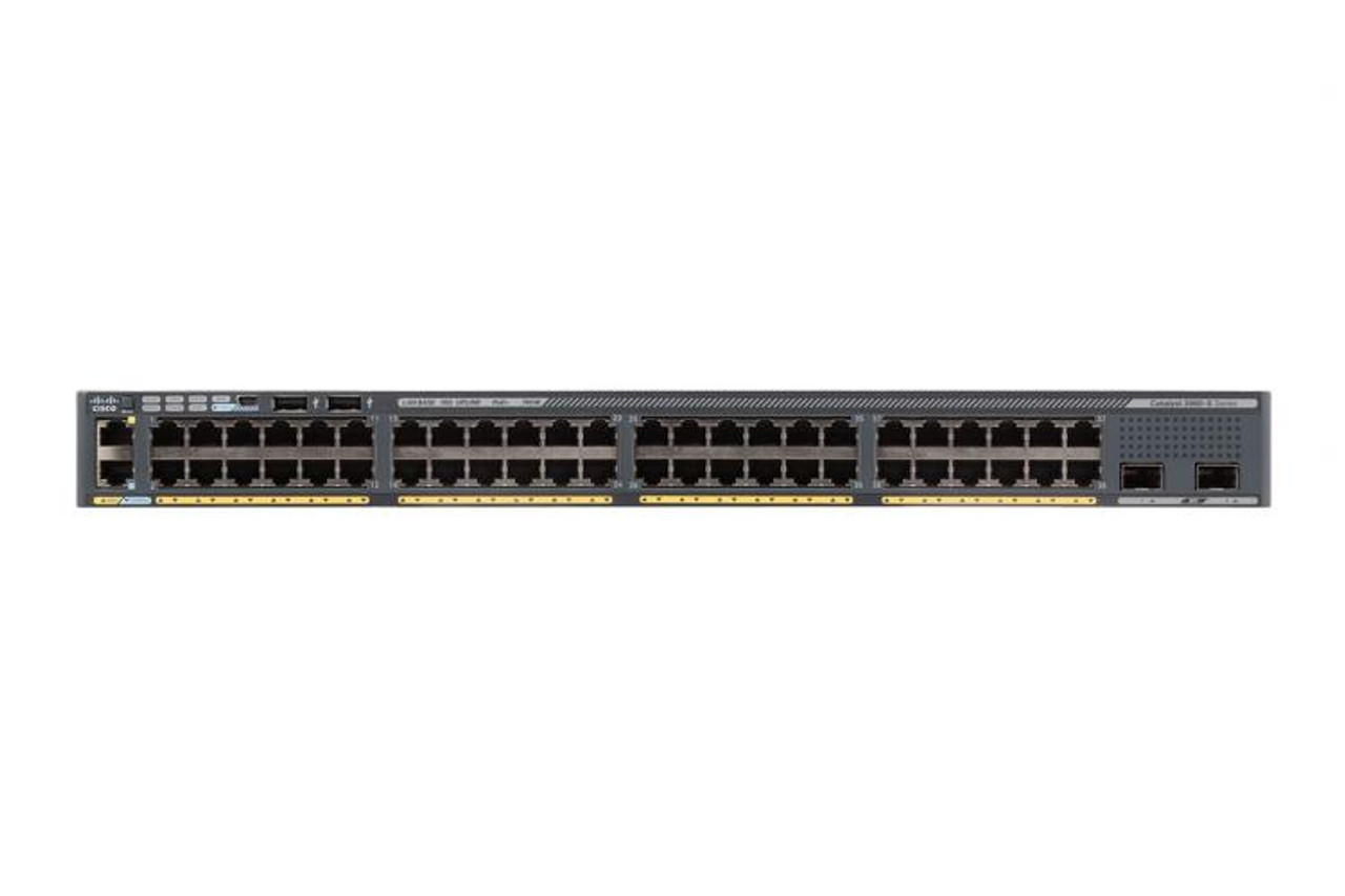 WS-X2960X-48FPS-L Cisco Catalyst 2960-X Series 48-Ports 10/100/1000 Ethernet Ports Lan Switch with 4 SFP Ports (Refurbished)