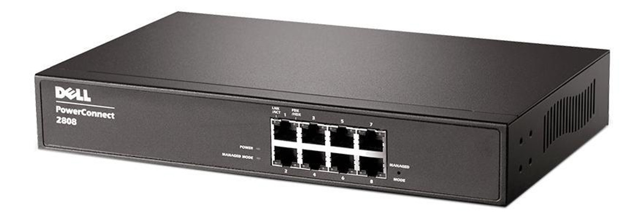 614132557 Dell PowerConnect 2808 8-Ports X 10/100/1000 Base-T Managed Switch (Refurbished)