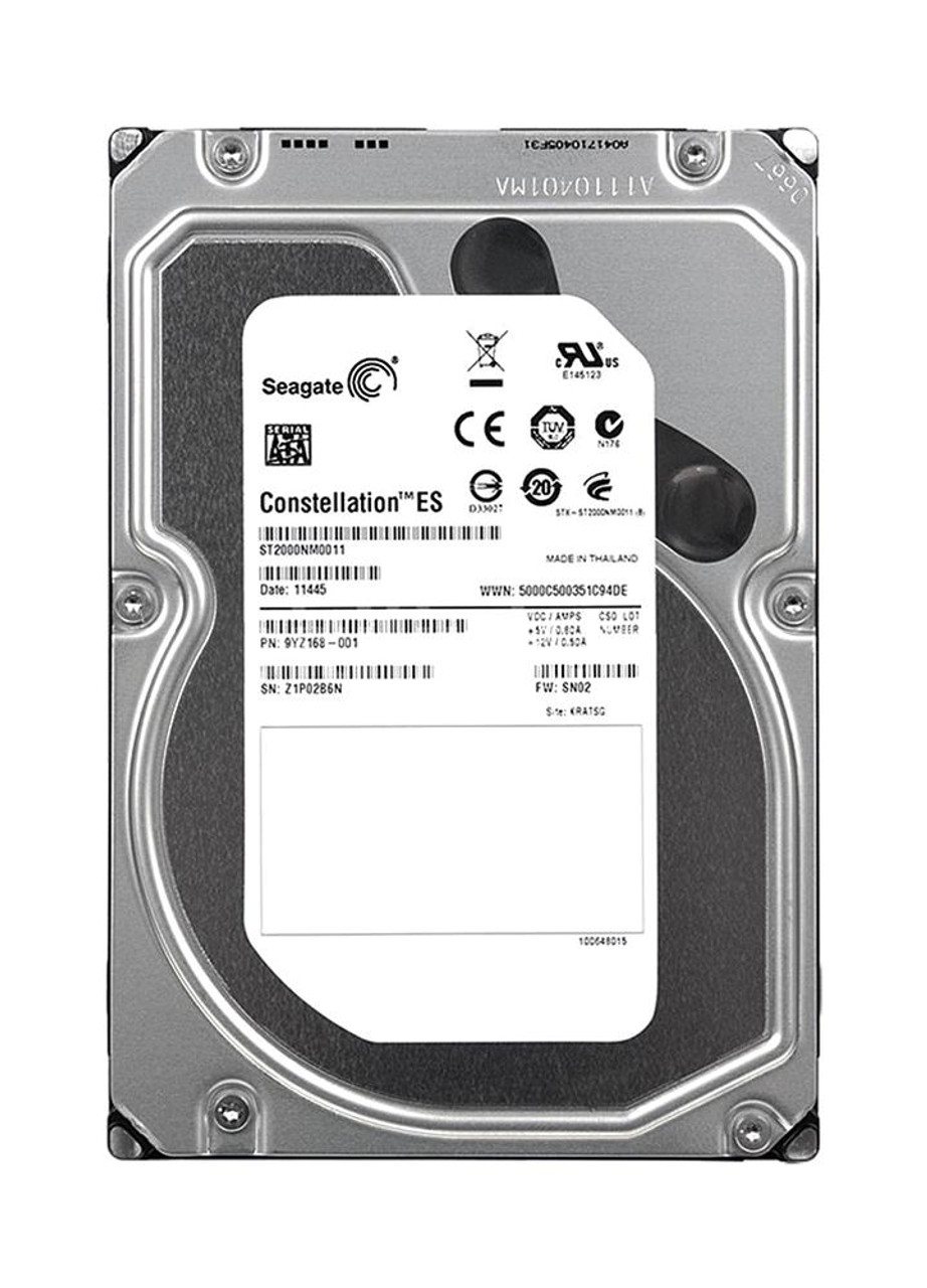 ST2000NM0011 Seagate Constellation ES 2TB 7200RPM SATA 6Gbps 64MB Cache 3.5-inch Internal Hard Drive