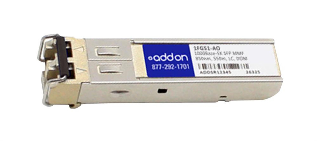 1FG51AOK ADDONICS 10Gbps 10GBse-SX Multi-mode Fiber 550m 850nm DOM Rugged LC Connector SFP Transceiver Module RuggedCom Compatible