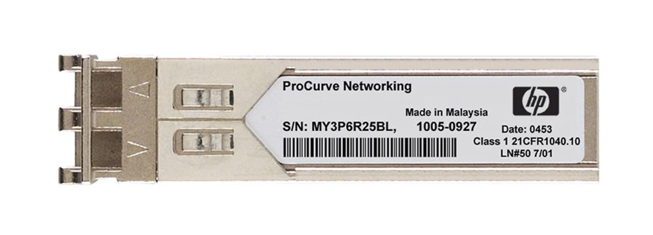 943QYN2 HP ProCurve X121 1Gbps 1000Base-SX Multi-mode Fiber 550m 850nm Duplex LC Connector SFP (Mini-GBIC) Transceiver Module
