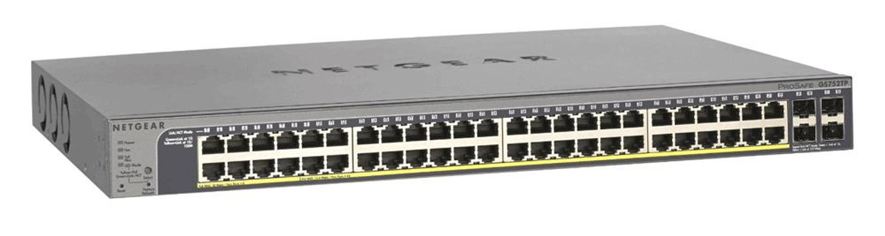 0712645 NetGear ProSafe 48-Ports 10/100/1000Mbps Gigabit Ethernet Smart Switch with 4 SFP Ports (Refurbished)