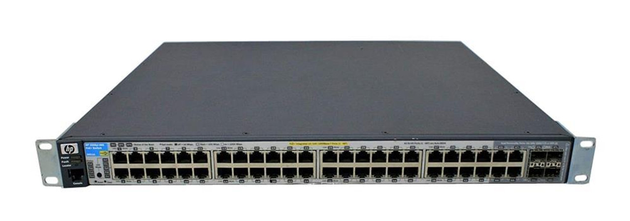 J931161201 HP ProCurve 3500yl-48G-PoE+ 48-Ports 10/100/1000Mbps RJ-45 PoE+ Manageable Layer3 Rack-mountable Ethernet Switch with 4x SFP (mini-GBIC) Ports and