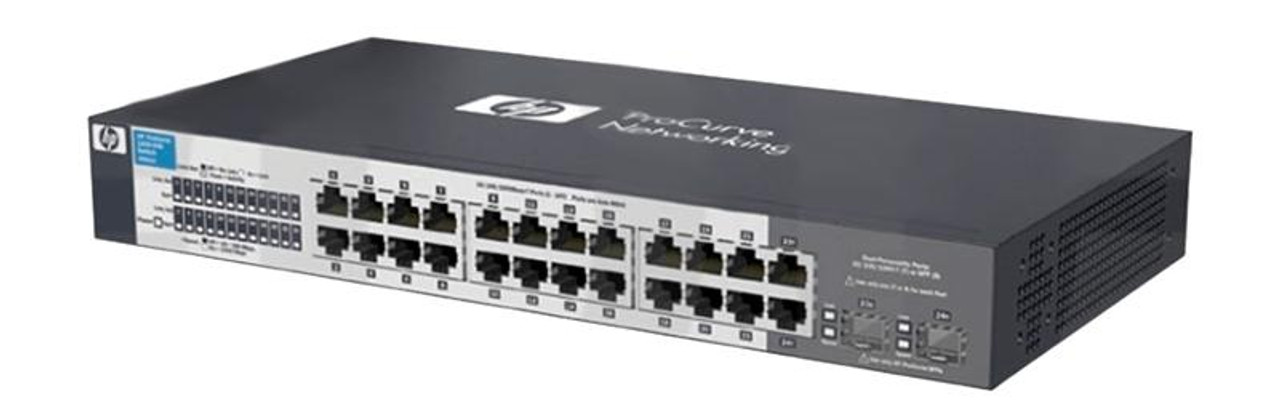 J9663A#ABA HP ProCurve V1410-24 24-Ports RJ-45 Layer-3 Unmanaged 10/100Base-TX Fast Ethernet Switch 1U High Rack-mountable (Refurbished)