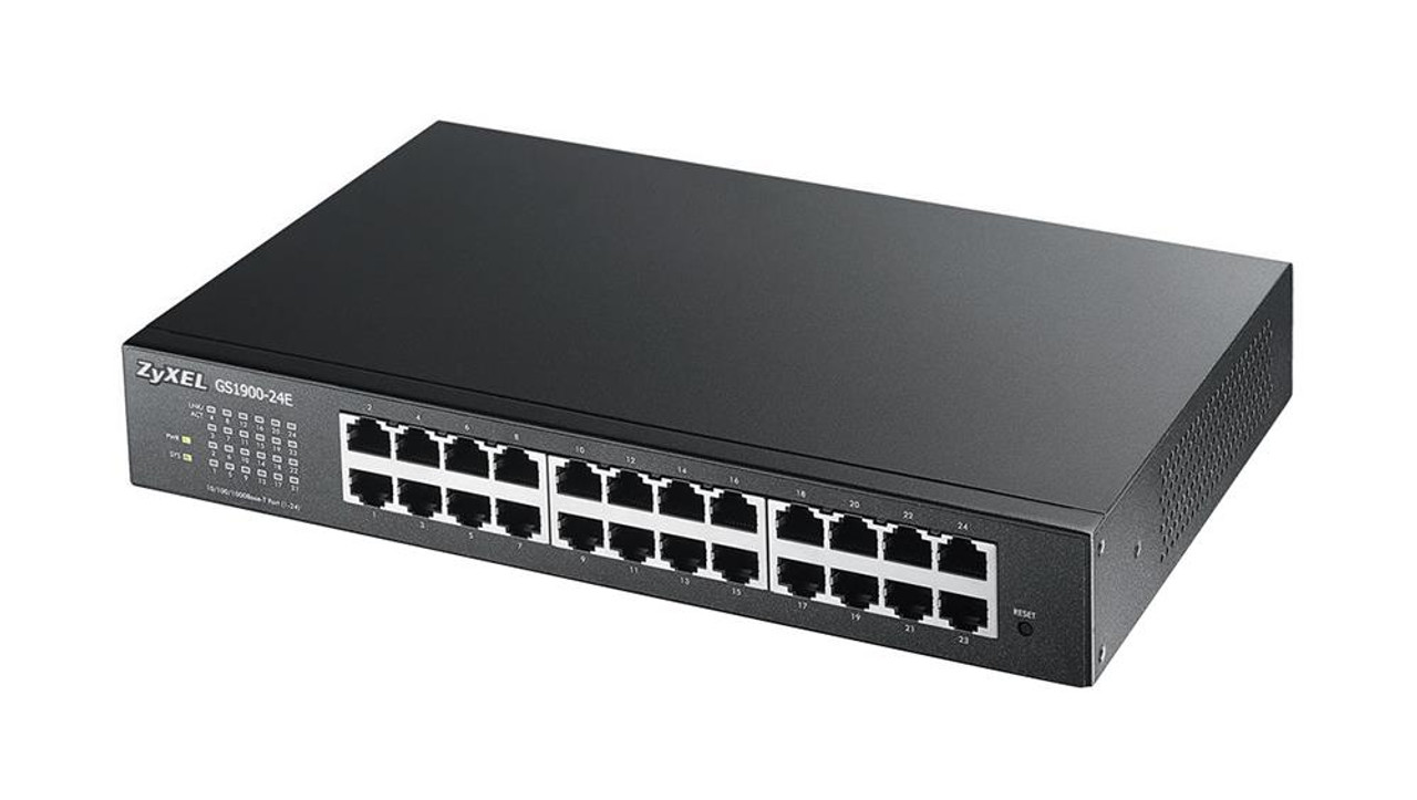 GS1900-24E Zyxel Fanless 24-Ports RJ-45 GBe L2 Web Managed Desktop Switch (Refurbished)