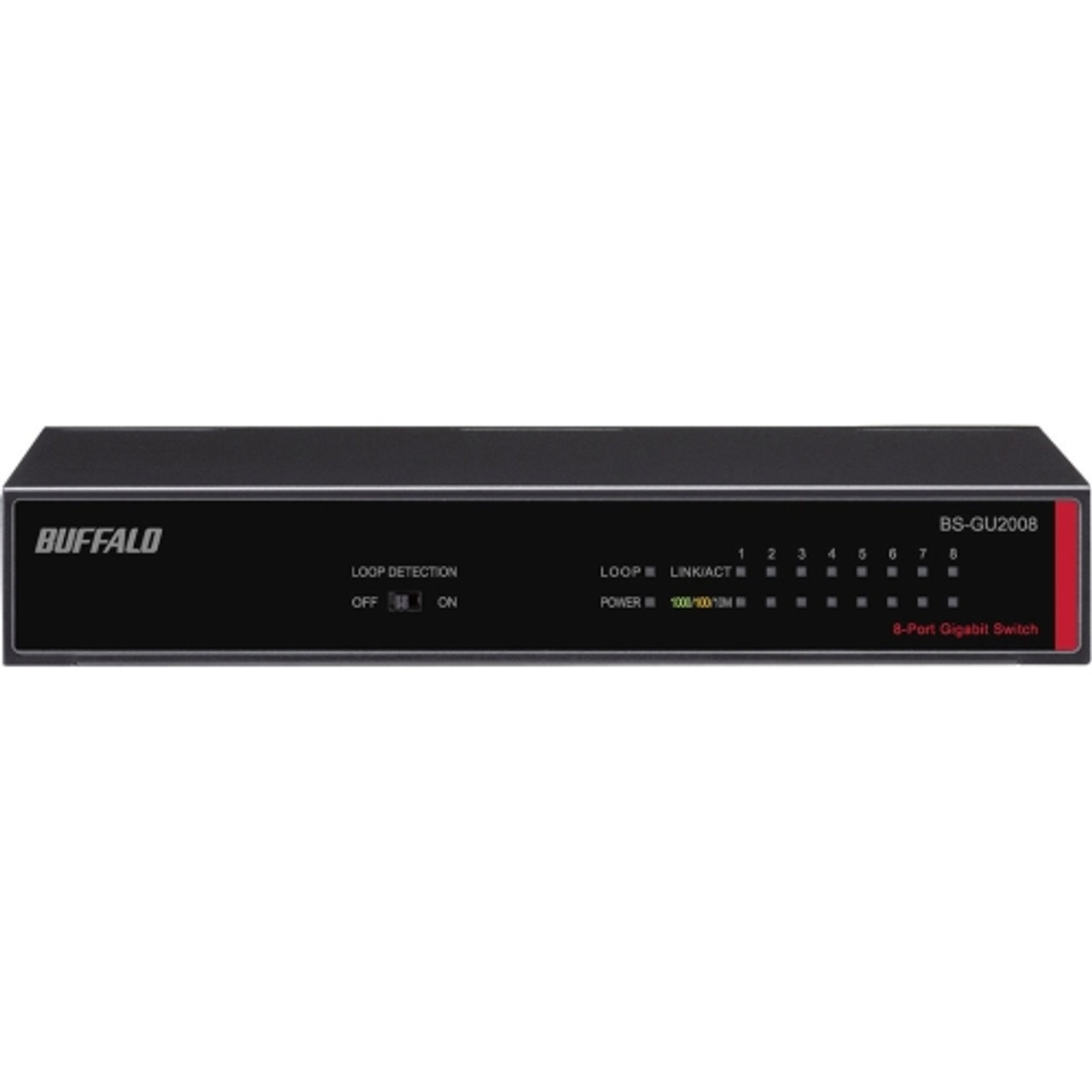 BS-GU2008 BUFFALO 8-Ports Desktop Gigabit Green Ethernet Switch (Refurbished)