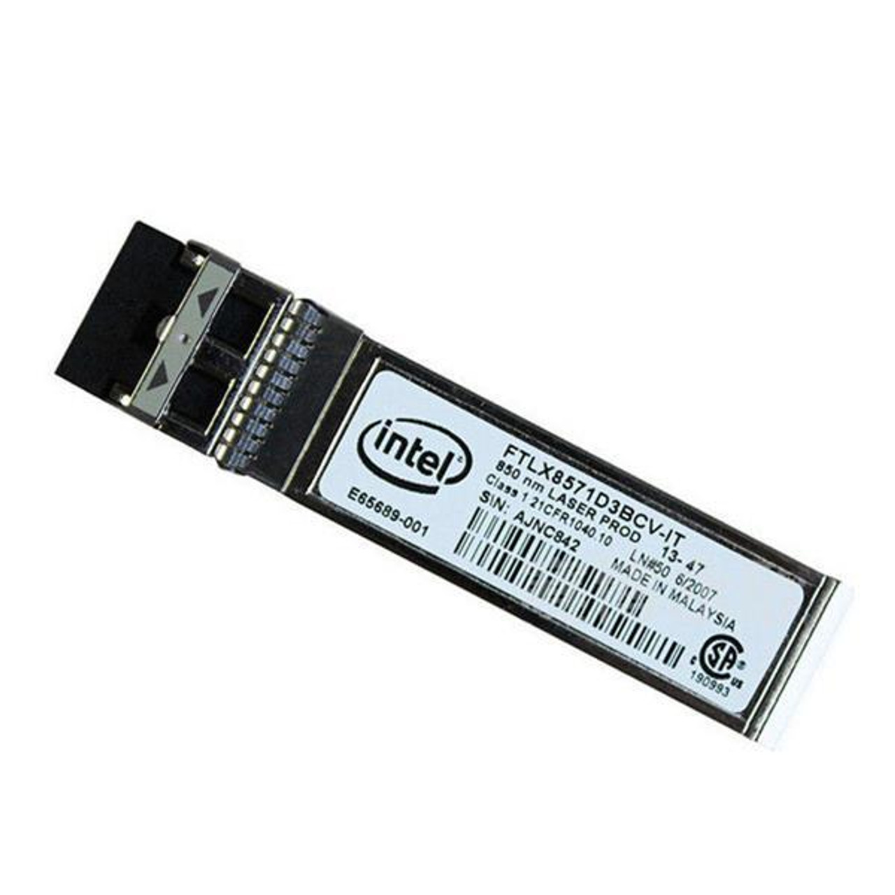 FLTX8571D3BCV-IT Intel 10Gbps 10GBase-SR Multi-mode Fiber 300m 850nm Duplex LC Connector SFP+ Transceiver Module