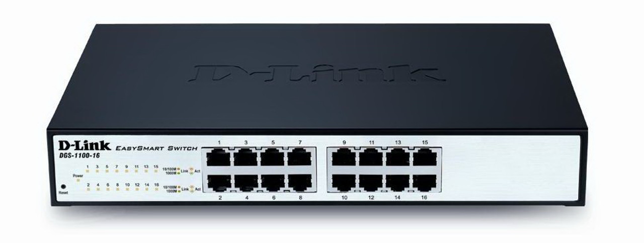 DGS-1100-16_BIN1 D-Link EasySmart 16-Ports x 1000Base-T Gigabit Ethernet Switch (Refurbished)