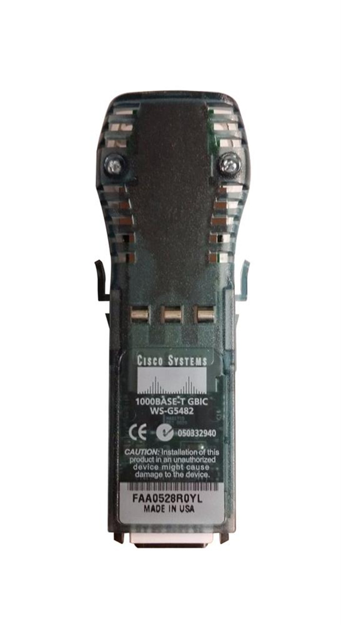 WS-G5482-TP Cisco 1.25Gbps 1000base-T Copper 100m RJ-45 Connector GBIC  Transceiver Module