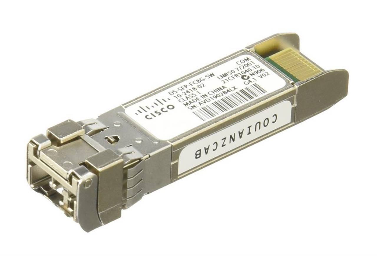 DS-SFP-FC8G-SW-4 Cisco 8Gbps Fibre Channel Multi-mode Fiber 150m 850nm Duplex LC Connector SFP+ Transceiver Module