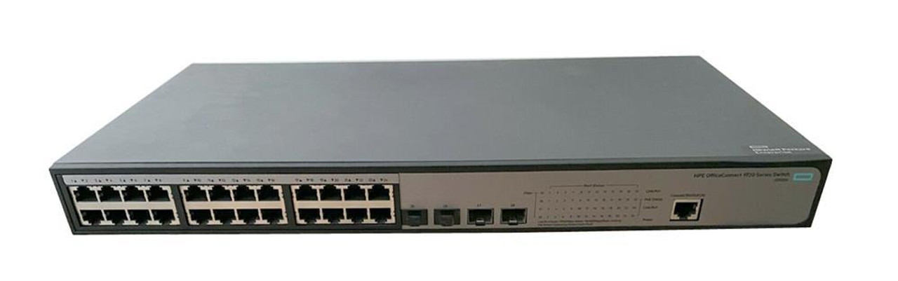 JG92561001 HPE Sourcing 1920-24G-PoE+ 24-Ports 10/100/1000Base-T RJ-45 PoE+ Manageable Layer3 Rack-mountable Ethernet Switch with 4x SFP Ports (Refurbished)