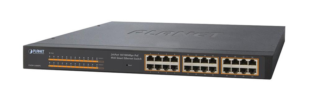 FNSW-2400PS Planet Technology 24-Ports 10/100 Web/Smart Ethernet POE Switch (Refurbished)